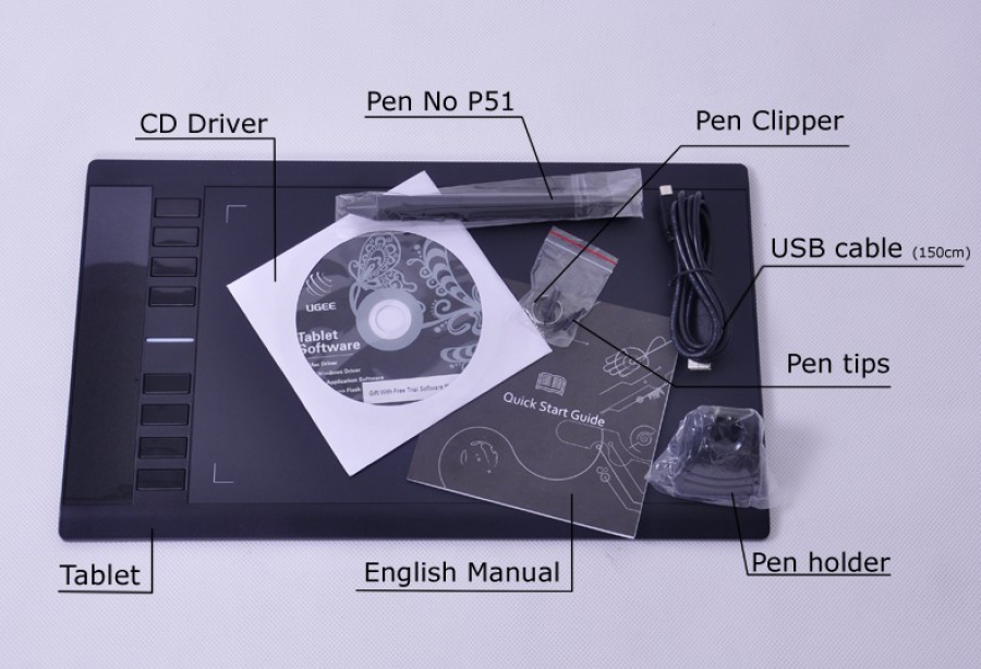 Графический планшет Ugee M708